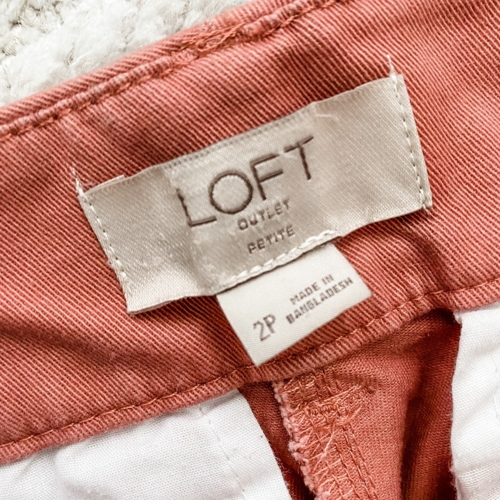 Loft - Women’s 2 Petite Red Cropped Chinos - Picture 5 of 5